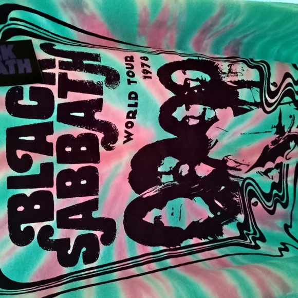 Black Sabbath Tie-Dye T-Shirt - Green and Pink - Picture 4 of 5